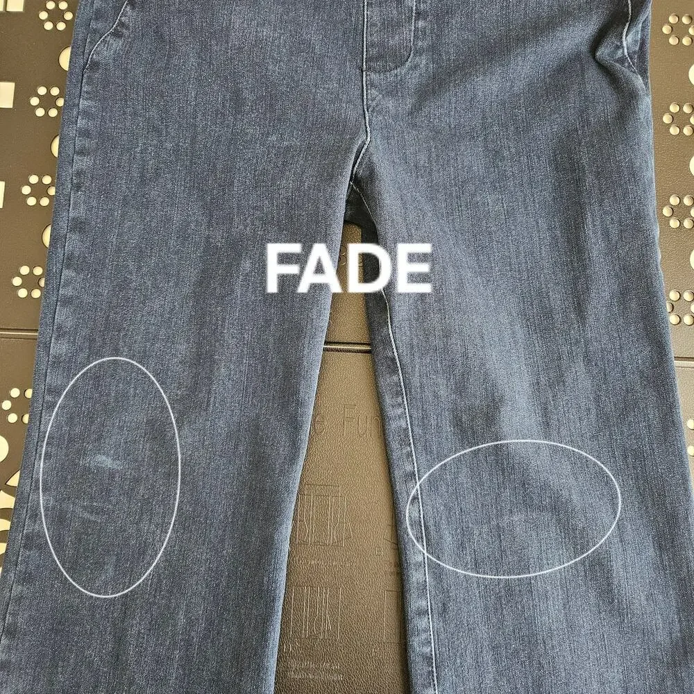 Betabrand Faux Denim Stretch Bootcut Pull On Pants‎ | Women's Medium | FLAWS